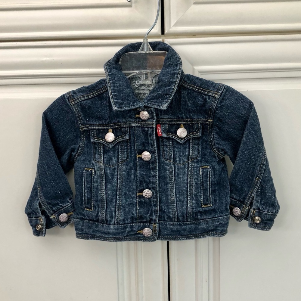 Levi’s pink button baby girl denim jacket
